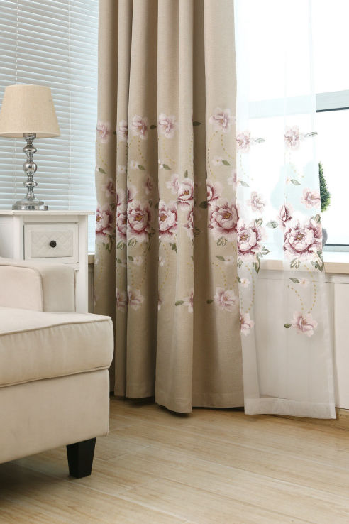 Cortinas de tela estampada
