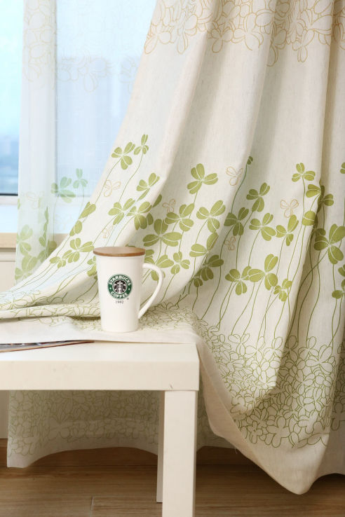 Cortinas de tela estampada